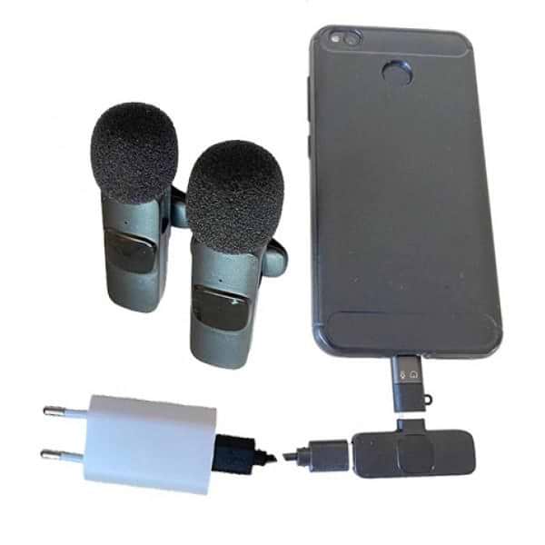 Фото - Мікрофон для смартфона XOKO K9-2 з адаптером Lightning-Type-C (XK-K9-2BK)