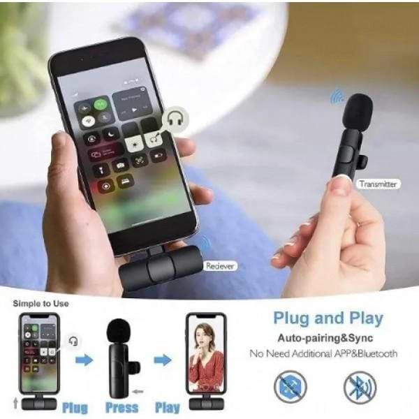 Фото - Уценка - Микрофон для смартфона XOKO K9 с адаптером Lightning-Type-C (XK-K9BK)