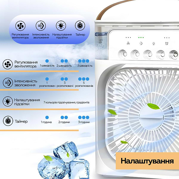 Фото - Вентилятор портативний XOKO Mini Cooling Fan F1000 (XK-MC-F1000)