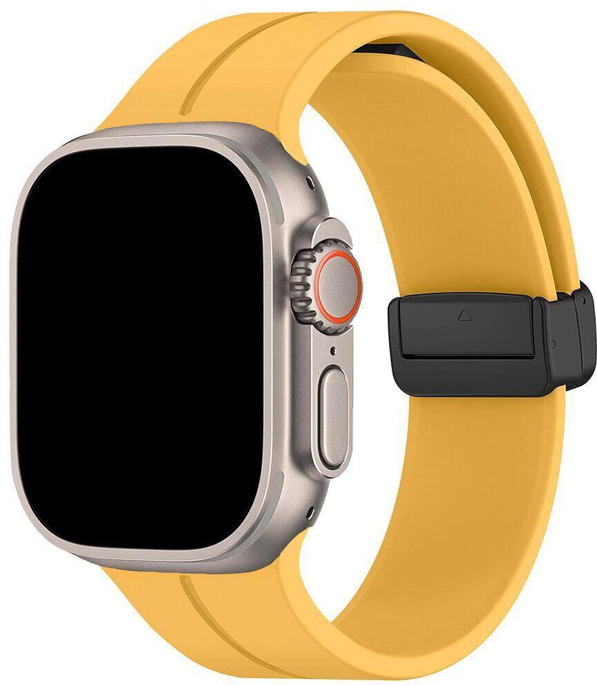 Ремешок для смарт-часов XOKO for Apple Watch 42/44/45/49 мм Yellow (XK-MGT-44YL)