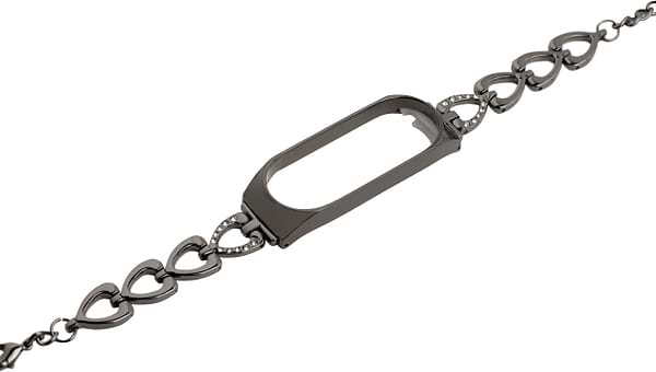 Фото - Ремінець для фітнес-браслету XOKO Metal Premium Band for Xiaomi Mi Band 5/6 Heart Black (XK-MTL5-HRT-BK)