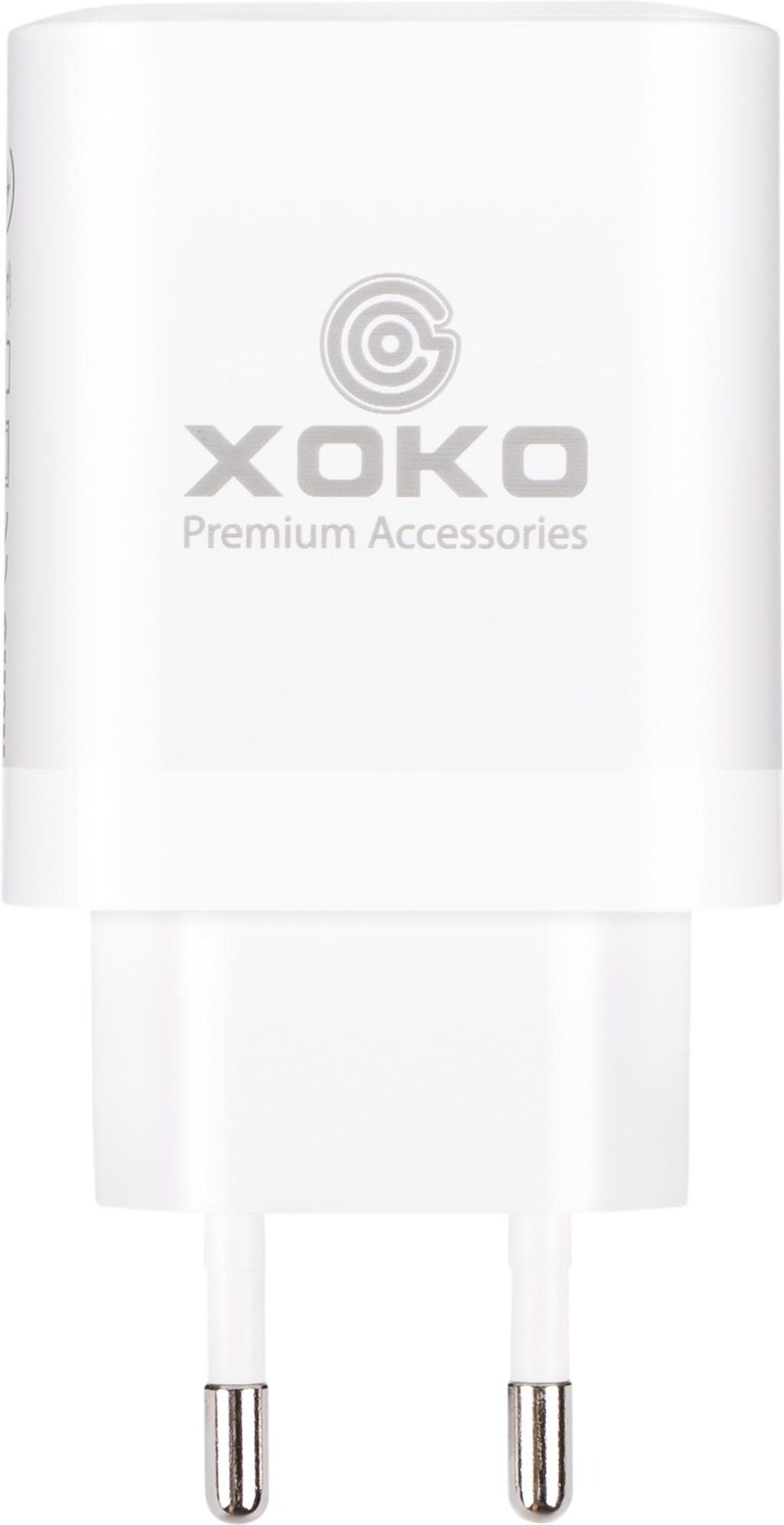 Мережевий зарядний пристрій XOKO QC-450 GaN 45 Вт USB-C +USB-A White (XK-QC-450)