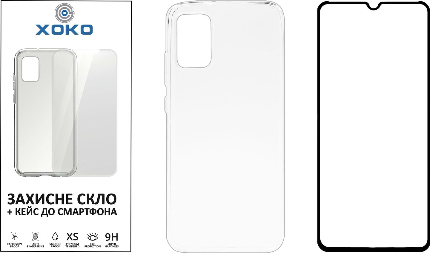 Чехол для смартфона XOKO for Samsung Galaxy A02 Transparent + Защитное стекло (XK-TPU-GLS-A02) - Фото 1