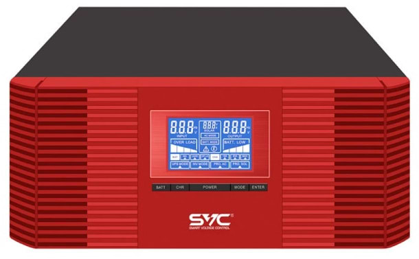 Источник бесперебойного питания SVC 600ВА/500Вт DC 12V 10A/20A 2хShuko (XL-600)