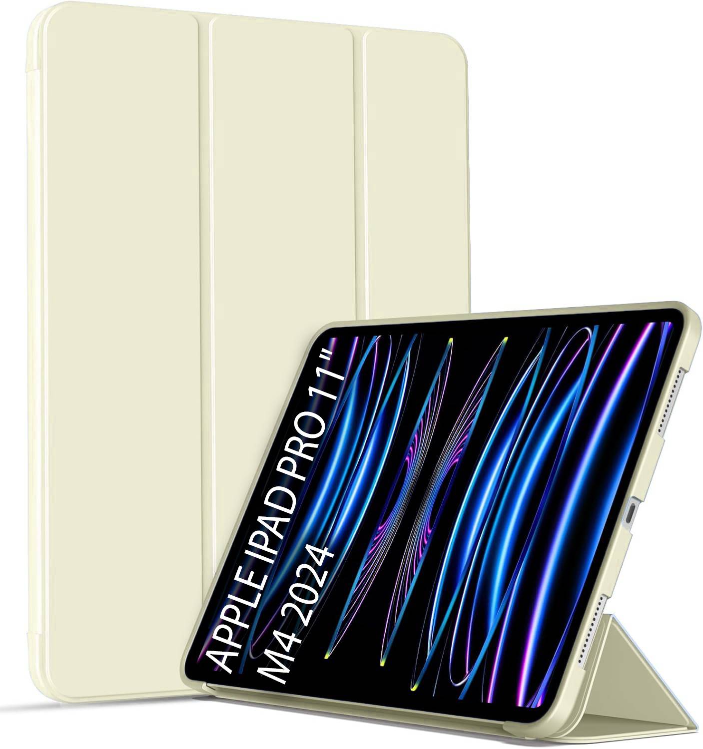 Чохол для планшету BeCover Tri Fold Soft TPU Silicone for Apple iPad Pro 11'' M4 2024 Beige (711745) - Фото 1