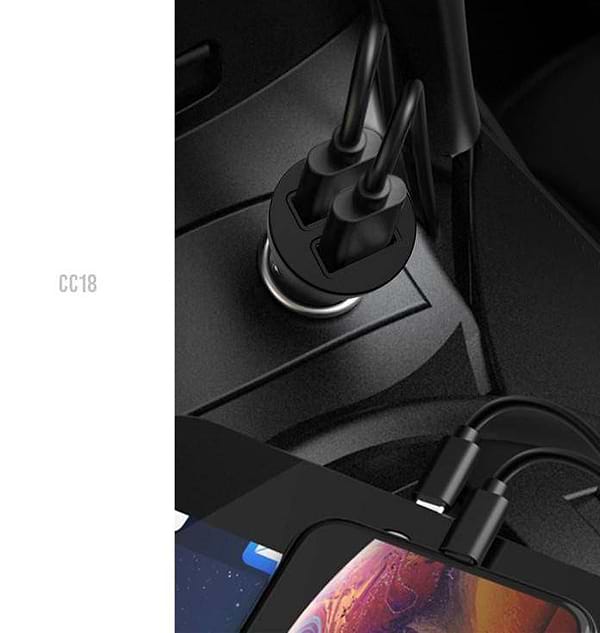 Фото - Автомобильное зарядное устройство XO CC18 2.1A/2 USB Black (XO-CC18-BK)