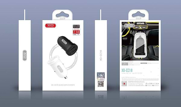 Фото - Автомобильное зарядное устройство XO CC18 2.1A/2 USB Black (XO-CC18-BK)