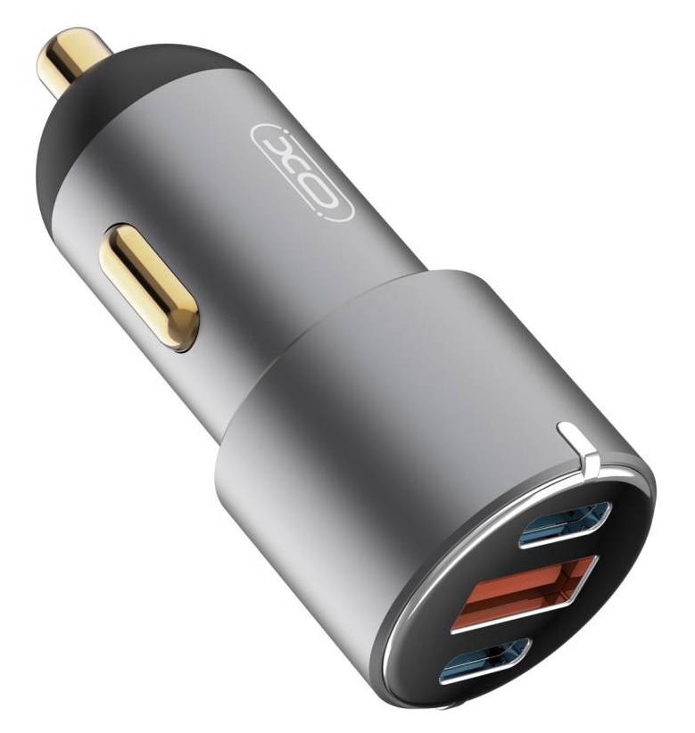 Автомобильное зарядное устройство XO CC45 1 USB QC 3.0 + 2 Type-C PD (60W) Black (XO-CC45-BK)