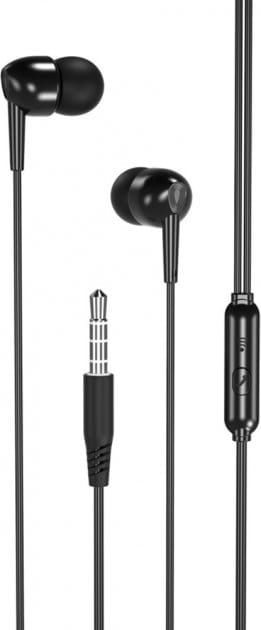 Навушники вкладиші дротові XO Black 1,2m (XO-EP37BK)