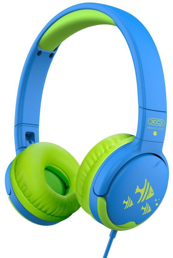 Фото - Навушники накладні дротові XO EP47 Blue-Green (XO-EP47BLU)
