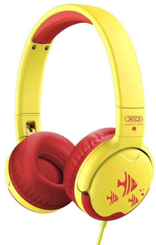 Фото - Навушники накладні дротові XO EP47 Red-Yellow (XO-EP47RD)