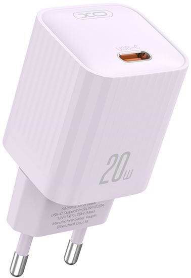 Мережевий зарядний пристрій XO L146 PD20W Single USB-C Charger, purple (XO-L146-Purple)