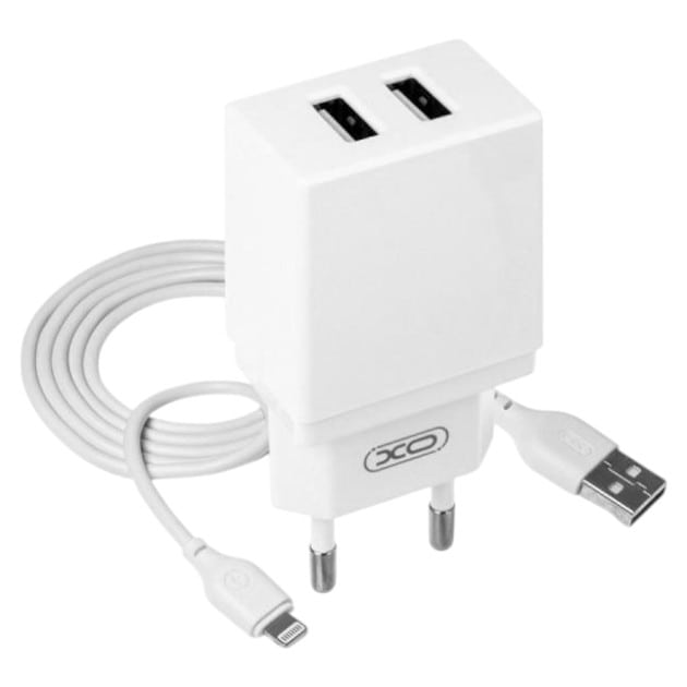 Сетевое зарядное устройство XO L75 2USB/2.4A  Lightning (XO-L75-L)