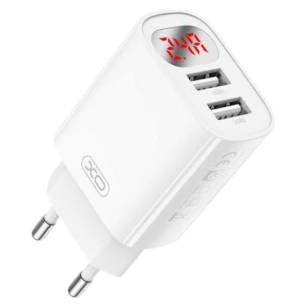Мережевий зарядний пристрій XO L95 2USB/2.4A + USB-MicroUSB (XO-L95-M) - Фото 1