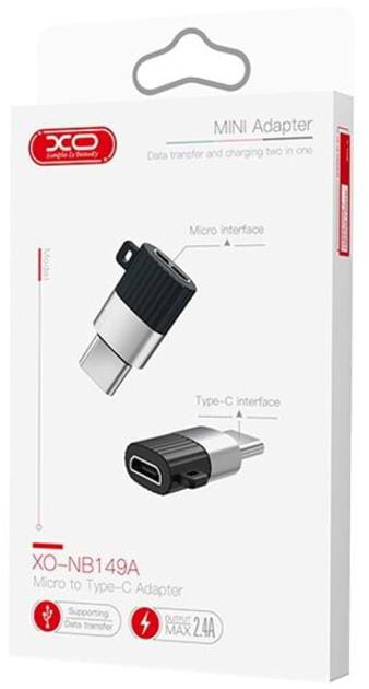 Фото - Перехідник XO NB149A microUSB to Type-C Black (XO-NB149A)