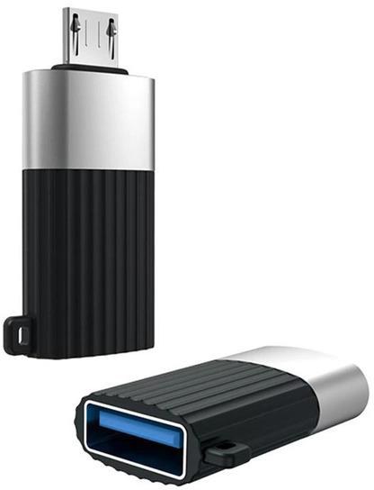 Перехідник XO USB 2.0 to microUSB Black (XO-NB149G-BK)
