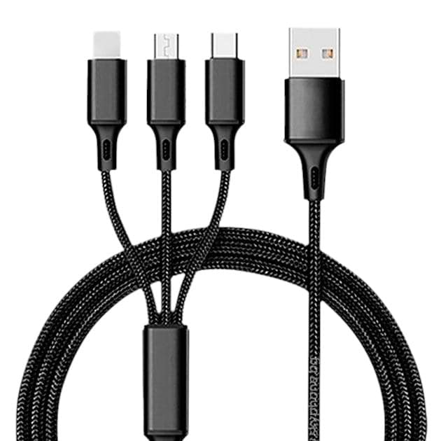 Кабель XO NB173 3in1 USB -Lightning+MicroUSB+Type-C (XO-NB173-3in1)