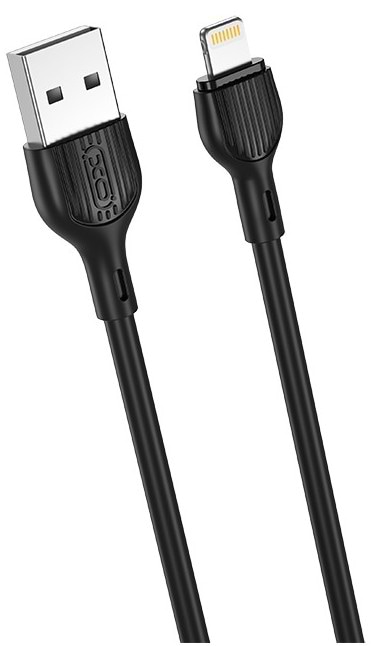 Кабель XO NB200 cable USB-A to lighting 1m, black (XO-NB200A-Black)