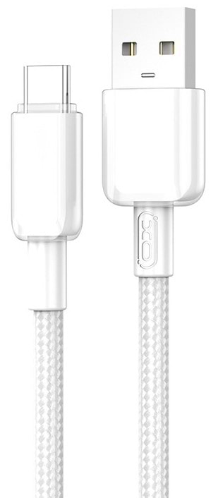 Кабель XO NB249 5A PVC Shiny Colorful Type-c Data Cable 1m, white (XO-NB249B-White)