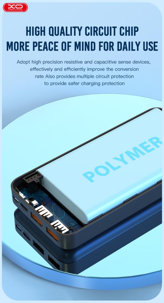 Фото - Батарея мобильная XO 20000 mAh PD20W+QC22.5W Black (PR188)