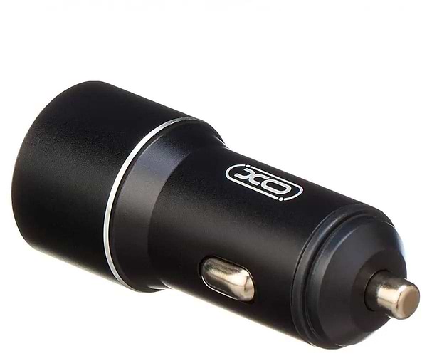 Фото - Автомобільний зарядний пристрій XO TZ09 2.4A/2 USB + кабель lightning Black (XO-TZ09L-BK)