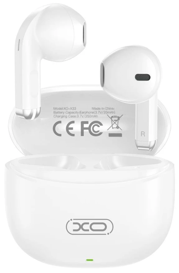 Навушники вкладиші бездротові TWS XO X33 Yu Jing Bluetooth V5.3 (XO-X33-WH)