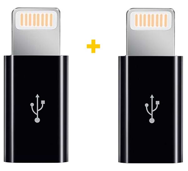 Фото - Переходник XOKO AC-030 MicroUSB - Lightning Black 2 шт. (XK-AC030-BK2)