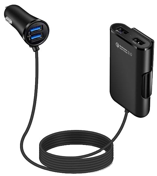 Автомобільний зарядний пристрій XOKO CQC-410 4 USB 8A Qualcom 3.0 Black (CQC-410-BK) - Фото 1