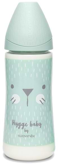 Пляшка для годування Suavinex 360 мл, кругла швидкий потік, Hygge: Затишні історії, бірюзова (306695)