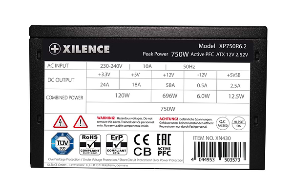 Фото - Блок питания для ПК Xilence Performance C+ (XP750R6.2_Bulk)