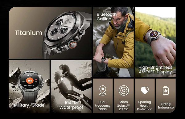 Фото - Смарт-годинник Mibro GS Explorer S Titanium (XPAW023TS)