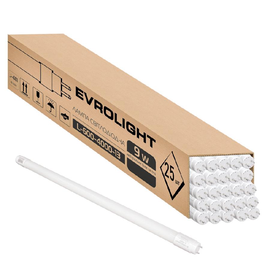 Лампочка світлодіодна EVROLIGHT L-600 4000K 9Вт LED 25 шт. (000059476)