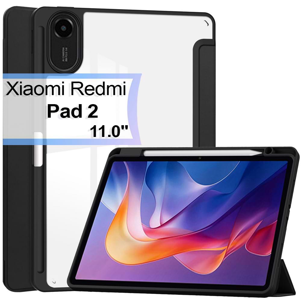 Чехол для планшета BeCover Soft Edge с креплением для стилуса for Xiaomi Redmi Pad 2 11.0" Black (713656)