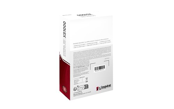 Фото - SSD-накопичувач зовнішній Kingston XS1000 Portable SSD 1000GB USB 3.2 Gen 2 (SXS1000/1000G)