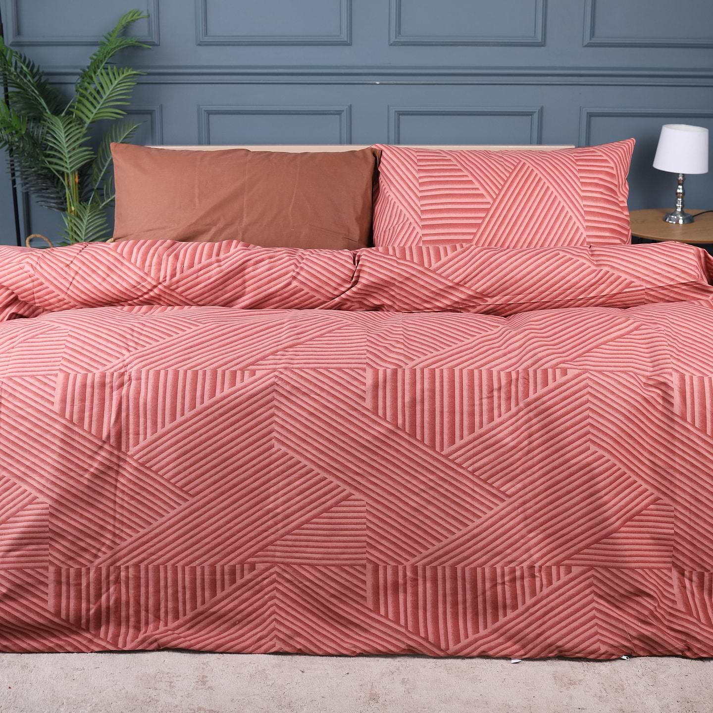 Комплект постельного белья MirSon King Size 220х240 см Ranforce Elite 17-0631 Diamond Brown Ранфорс (2200008465827)