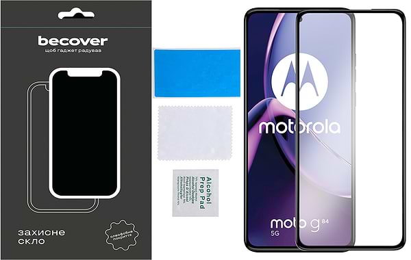 Фото - Захисне скло для смартфону BeCover Motorola Moto G84 Black (710108)