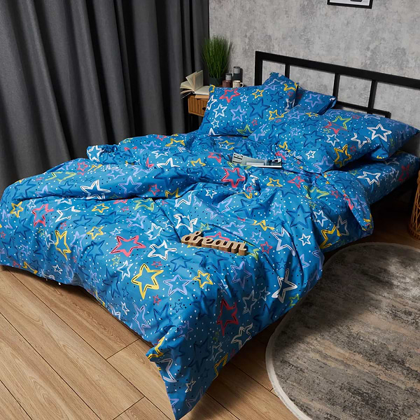 Фото - Підковдра двоспальна євро Moon&Star Бязь Gold Люкс Galaxy Dreams King Size 220x240 см (MS-870001074)