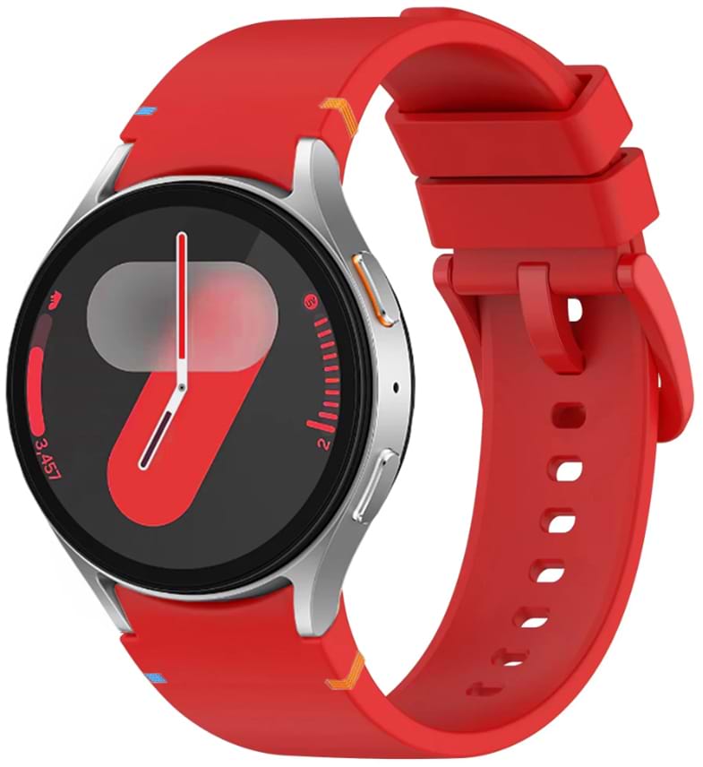 Ремінець для смарт-годинника BeCover Ribbed Tape forSamsung Galaxy Watch (20mm) 3 41mm/4 40mm-44mm/5 40-44mm/6 40-44mm/7 40-44mm Red (712060) - Фото 1