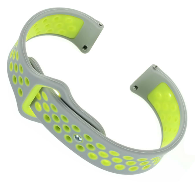 Ремешок для смарт-часов BeCover Vents Style Xiaomi Amazfit Bip 20mm,Lite/Bip S Lite/Bip 3/Bip 3 Pro/GTR 42mm/GTS/TicWatch S2/TicWatch E/GTS 3/GTS 2 mini Gray-Green (705708) - Фото 1