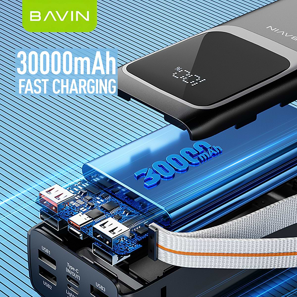 Фото - Батарея мобільна Bavin PC1031S 30000 mAh FAST CHARGING 22.5W Black (Y-PC1031S BK)