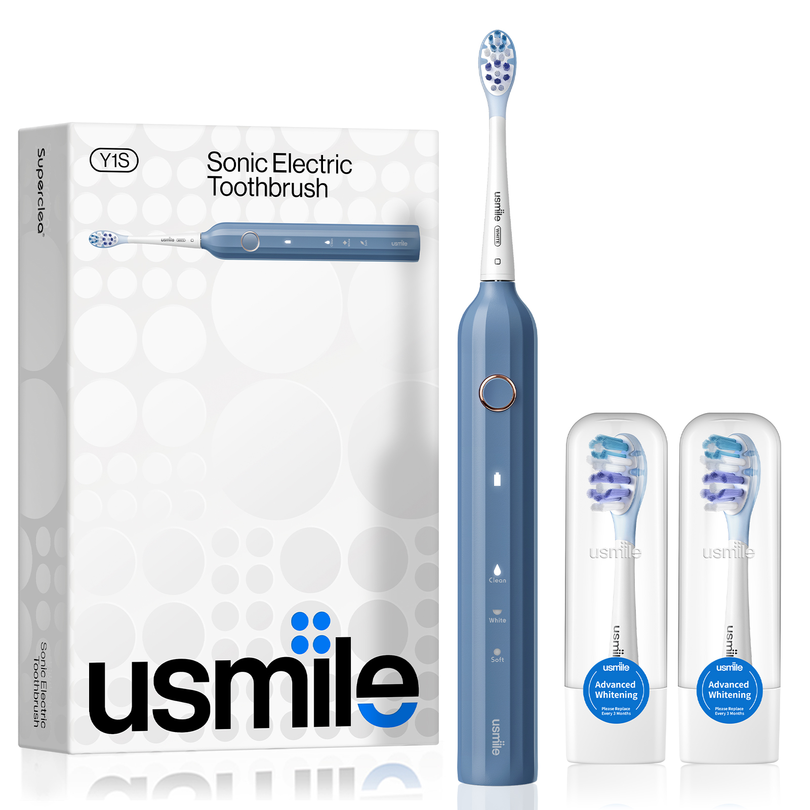 Зубна щітка електрична Usmile Y1S темно-синя