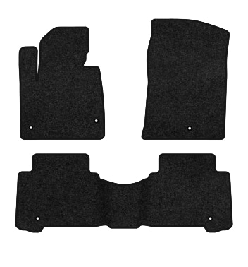 Коврики ворсовые в салон авто EVAtech Premium для Hyundai Grand Santa FE (NC) 6 seats 2012-2017 3 поколение SUV USA черный кант HY44366Z3KH5VPB