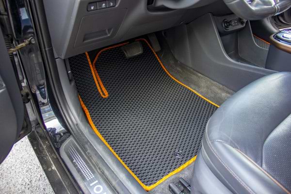 Килимки ворсові в салон авто EVAtech Premium для Hyundai Ioniq Hybrid 2016 1 покоління Htb Korea чорний кант HY43830A2LA3VPB
