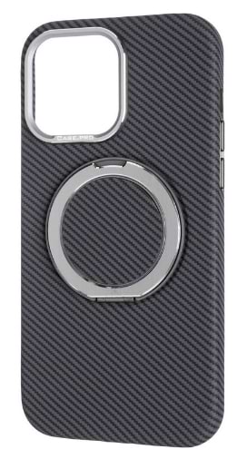 Фото - Чохол для смартфону
 Gelius Carbon Ring Stand 360 for iPhone 13 Pro Max Grey (98592)