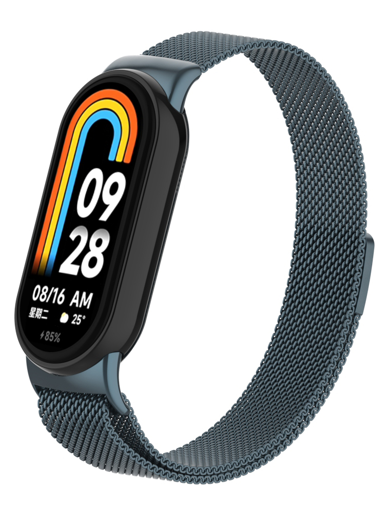 Ремешок для фитнес-браслета Armorstandart Milanese Magnetic for Xiaomi Smart Band 10/9/8 Titanium Grey (ARM86893) - Фото 1