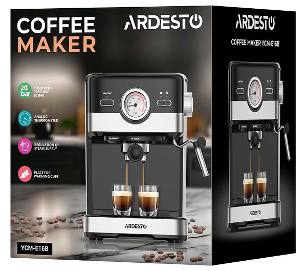 Фото - Кофеварка рожковая Ardesto YCM-E16B