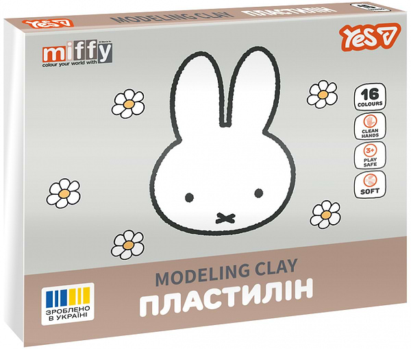 Фото - Пластилин классический YES 16 цв. 320г Miffy (540720)