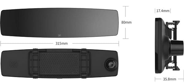 Фото - Видеорегистратор YI Mirror Dash Camera International Edition