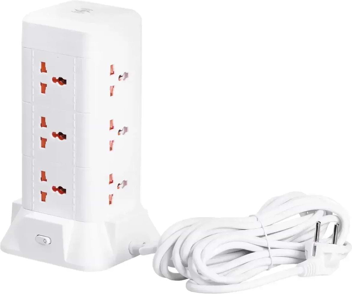 Сетевой фильтр Yiwu TOWER 9 р LED-лампа 3USB +1PD 2.8 м (HP-5-5)