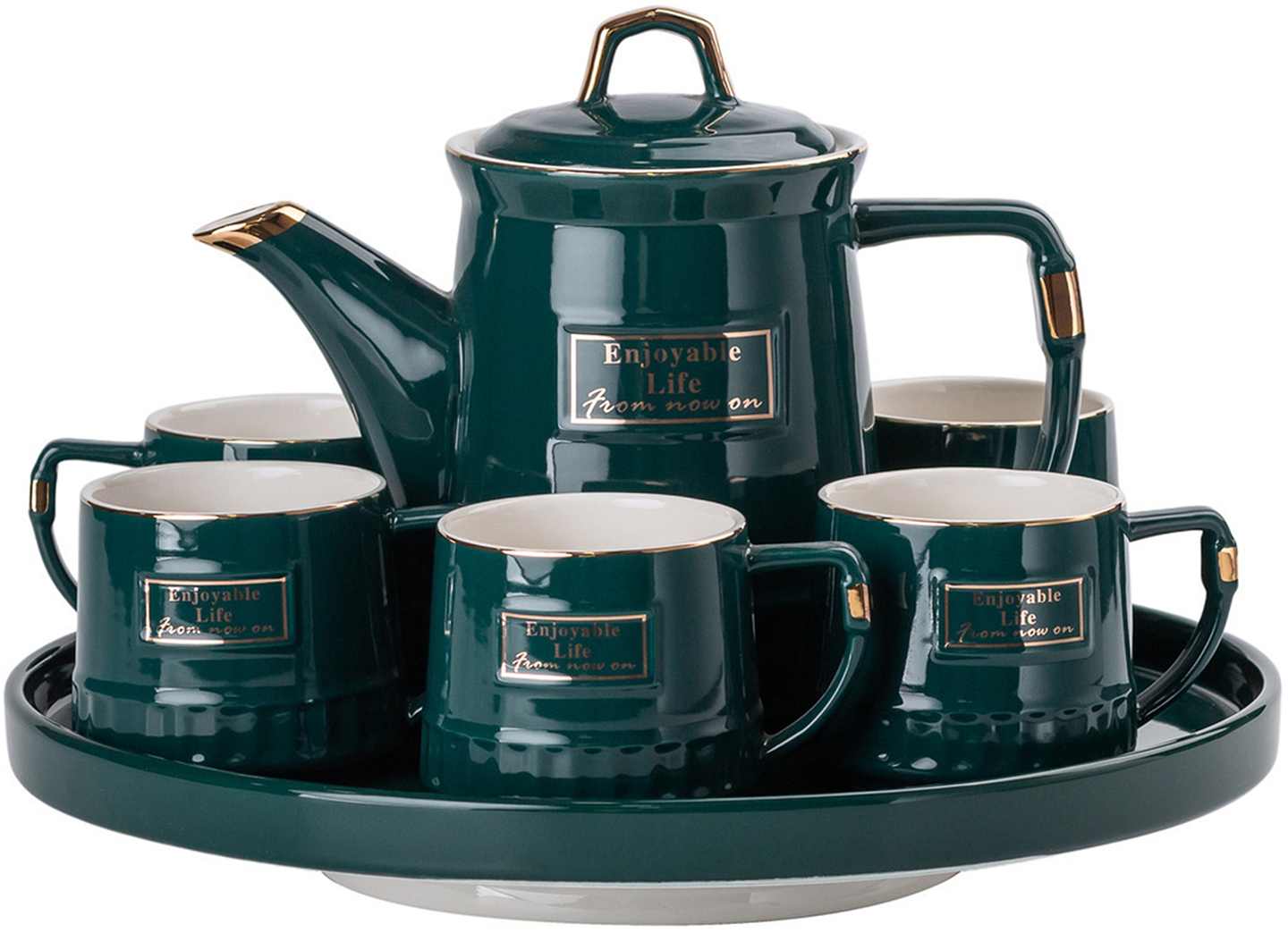 Сервіз чайний Yiwu Enjoyable Life 8 пр. (HP-15-6)